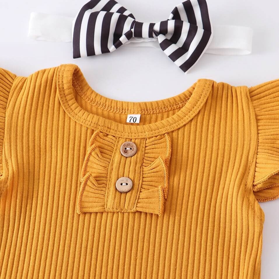 Adorable Baby Romper Set | Floral & Striped Baby Outfit