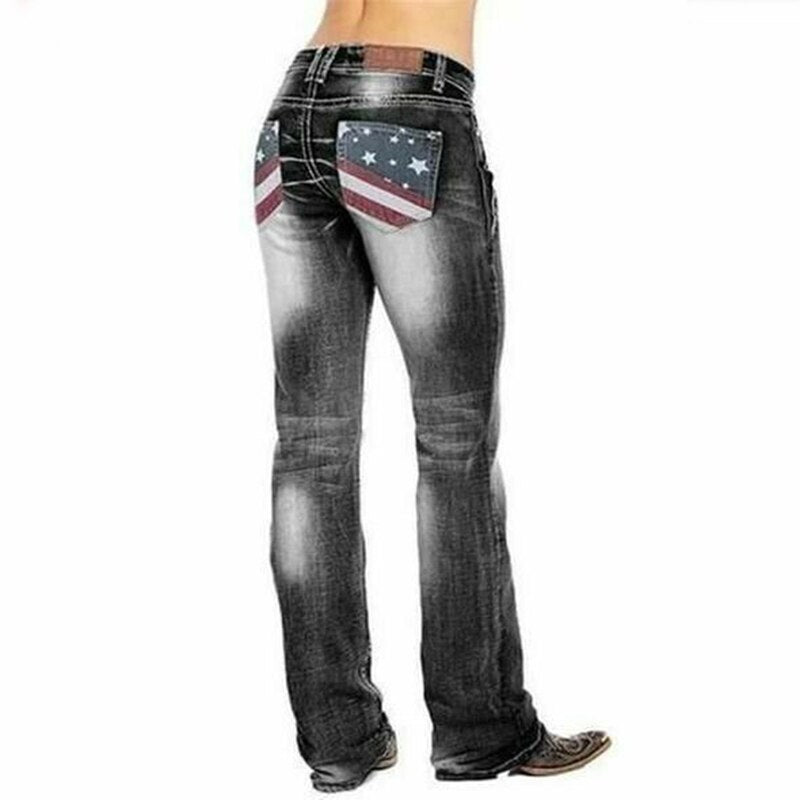 American Flag Bootcut Jeans | Patriotic Style Jeans
