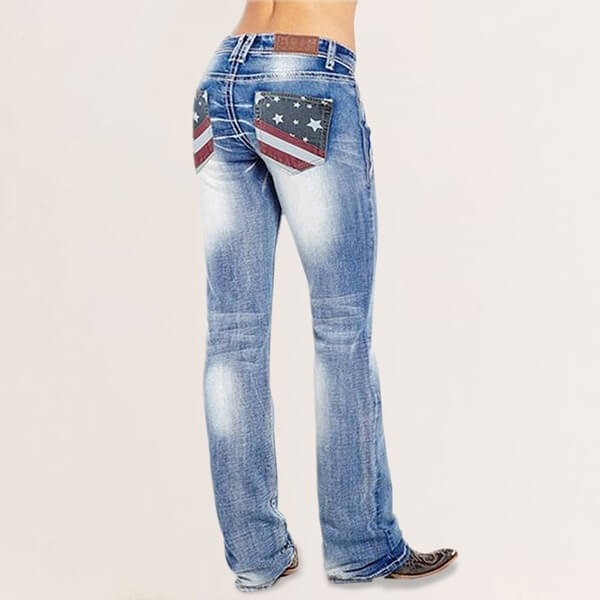 American Flag Bootcut Jeans | Patriotic Style Jeans