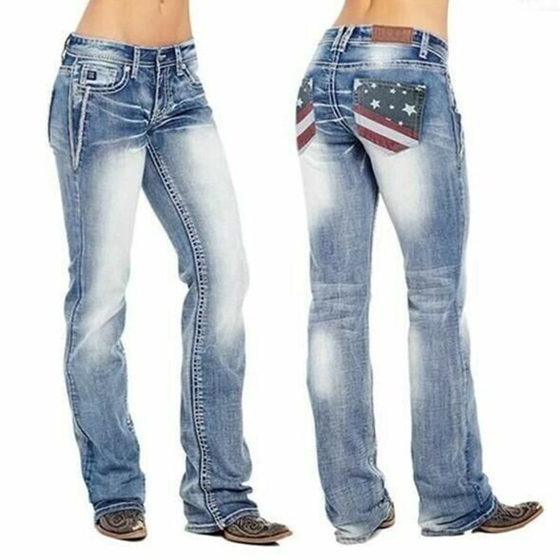 American Flag Bootcut Jeans | Patriotic Style Jeans