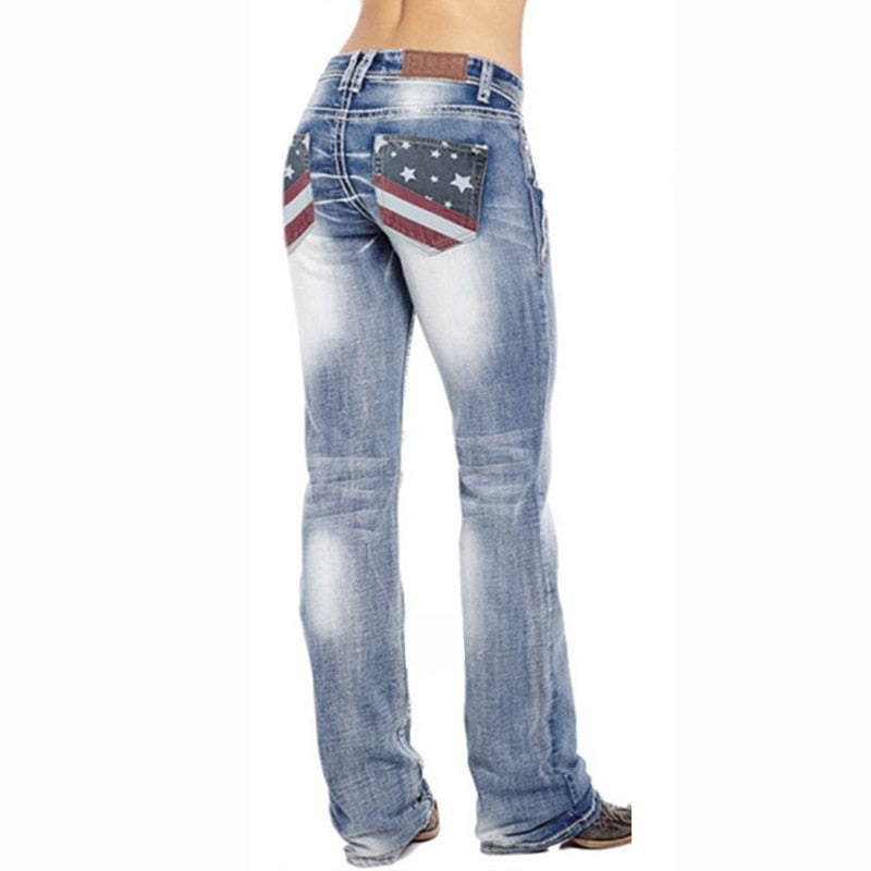 American Flag Bootcut Jeans | Patriotic Style Jeans