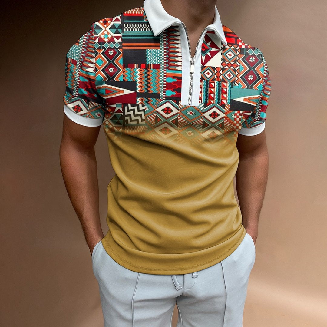 ArtStyle Men's Polo Shirt | Bold Patterns & Artistic Design