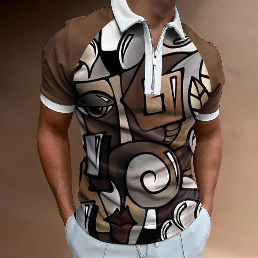ArtStyle Men's Polo Shirt | Bold Patterns & Artistic Design