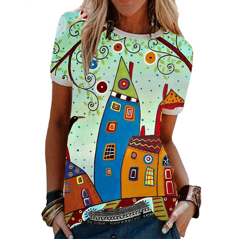 Artistic Cityscape T-Shirt | Vibrant Design