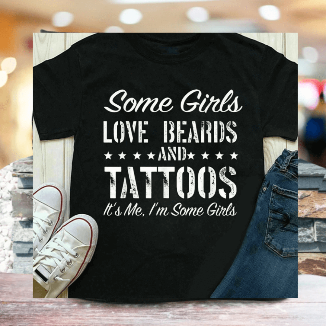 Beards and Tattoos T-Shirt | Bold Statement Tee | Unique Style Shirt