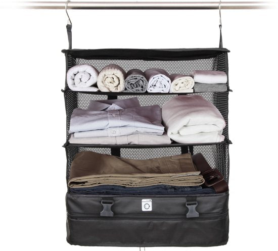 Black Travel Organizer Bag | Compact & Convenient Travel Essential