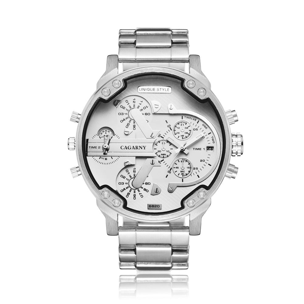 Cagarny Luxury Men's Watch | Dual Time Display | Sophisticated & Versatile
