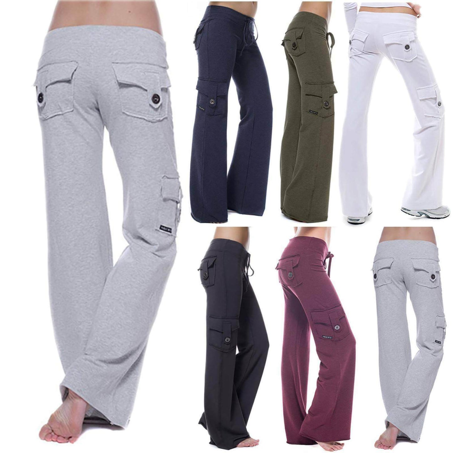 Cargo Yoga Pants | Relaxed Fit & Stylish Multi-Pocket Design