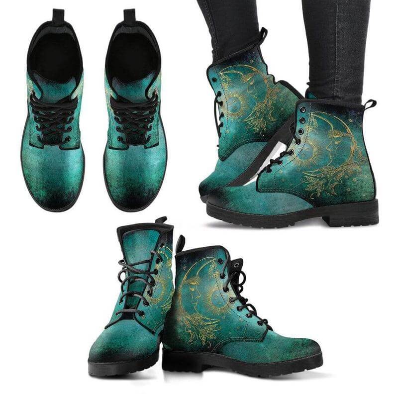 Celestial Leather Boots | Cosmic Elegance