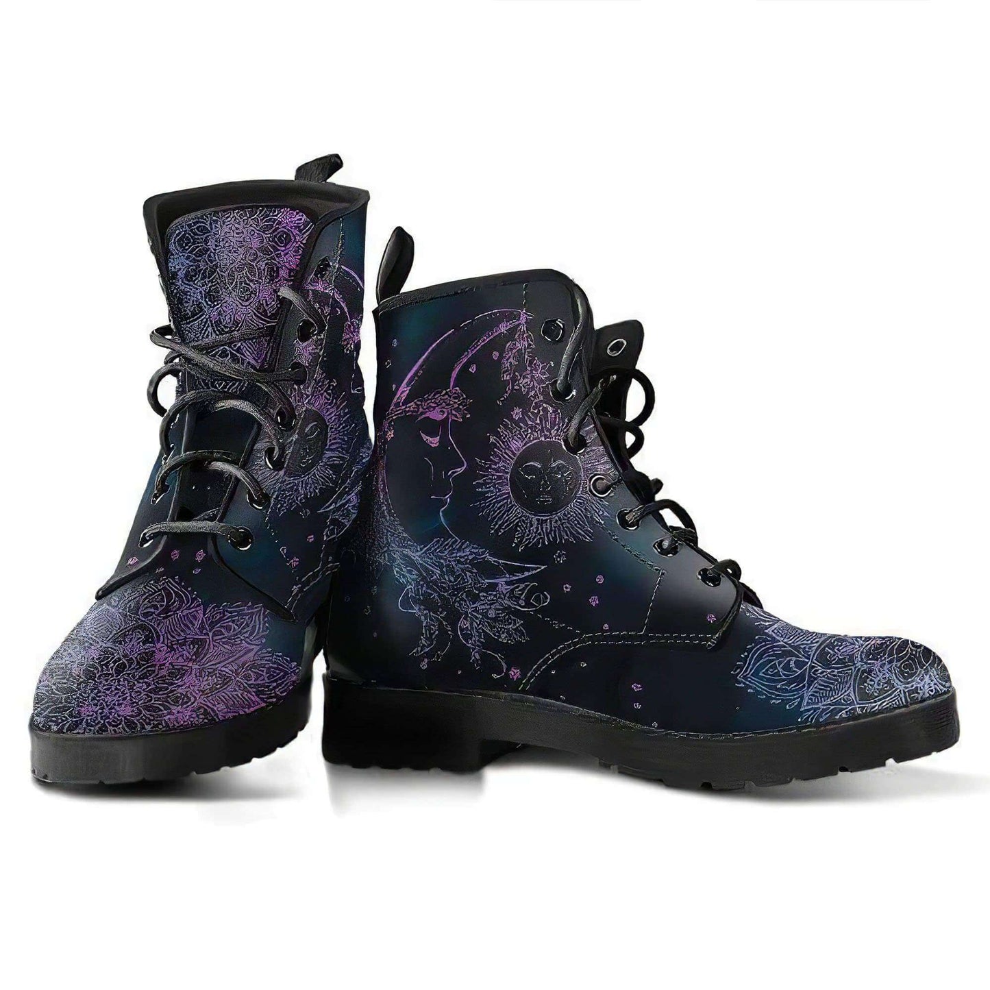 Celestial Leather Boots | Cosmic Elegance