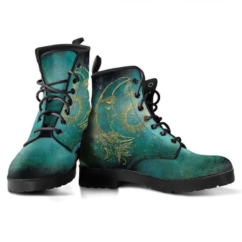 Celestial Leather Boots | Cosmic Elegance