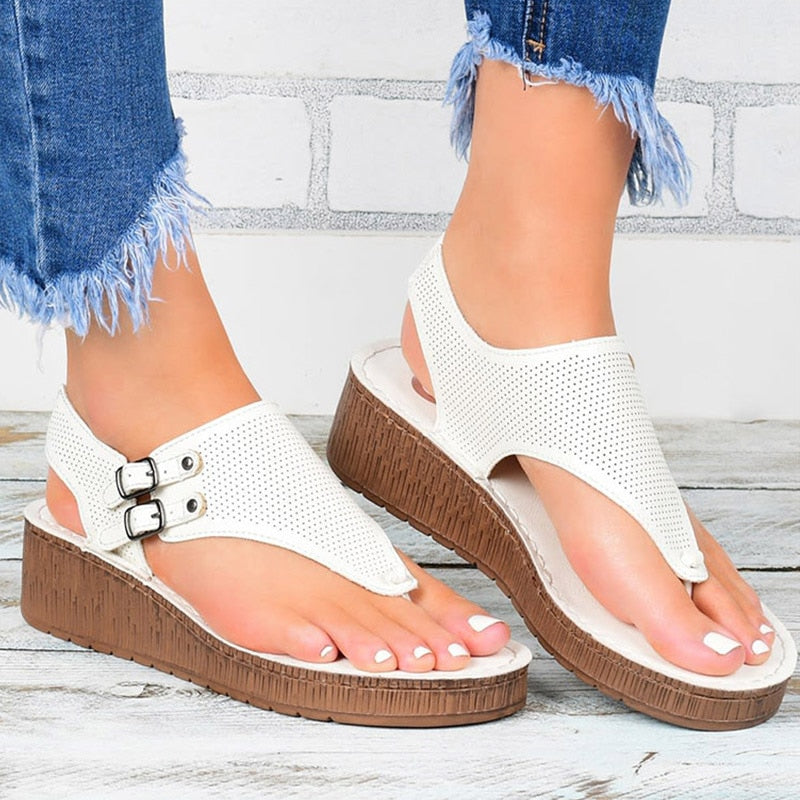 Chic Comfort Wedge Sandals | Trendy Breathable Design