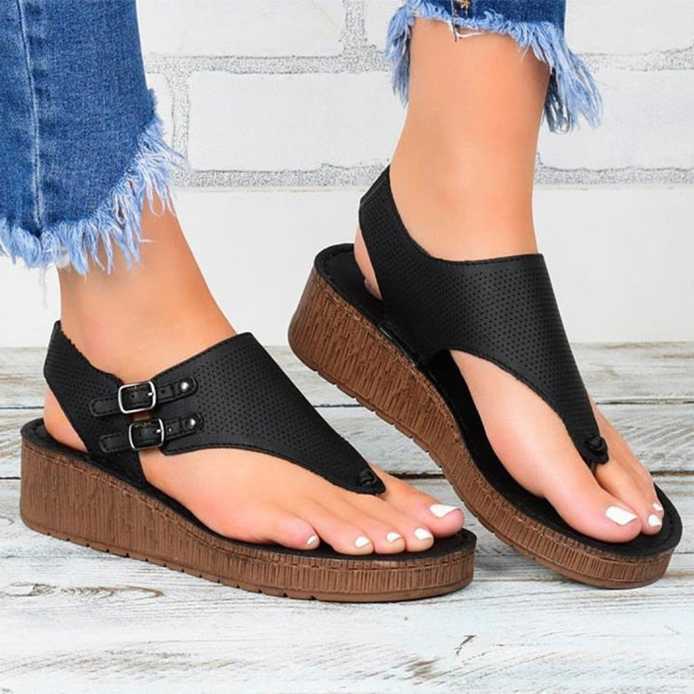 Chic Comfort Wedge Sandals | Trendy Breathable Design