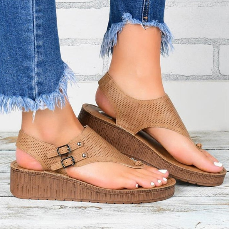 Chic Comfort Wedge Sandals | Trendy Breathable Design
