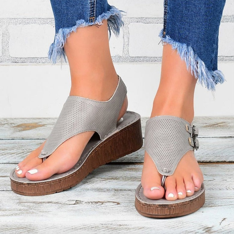 Chic Comfort Wedge Sandals | Trendy Breathable Design