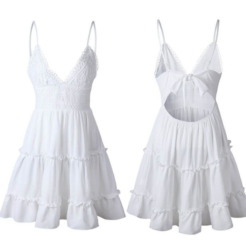 Chic Lace Summer Dress | Flared Skirt Design | Elegant Summer Fashion