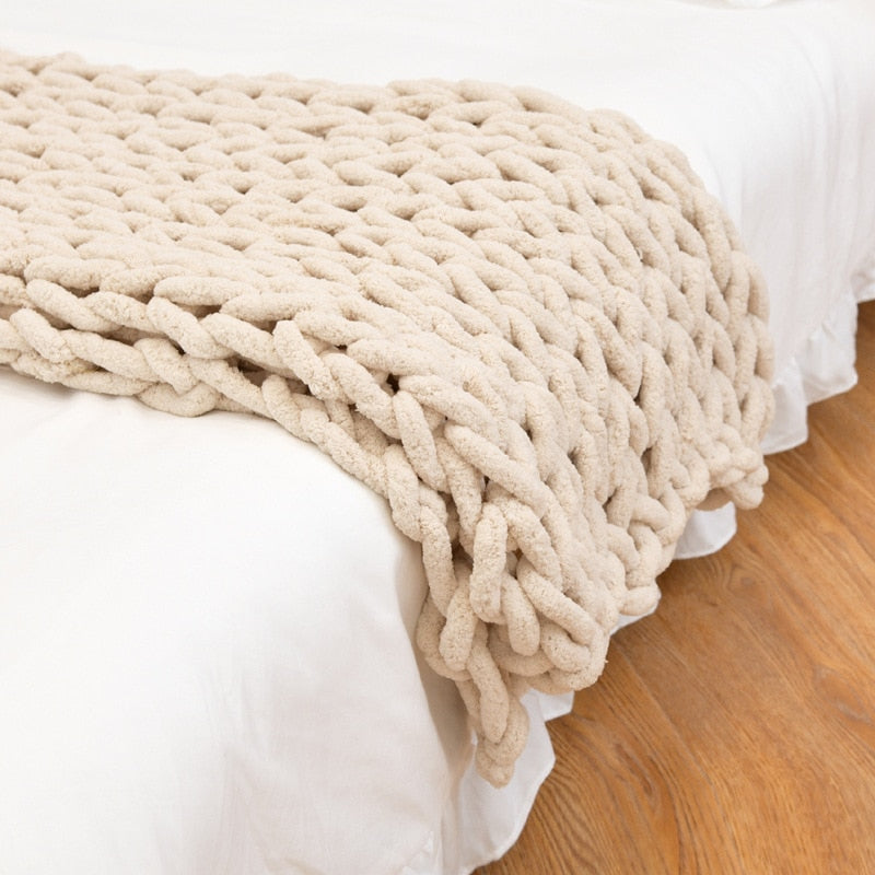 Chunky Knit Blanket | Ultra Soft Comfort Blanket