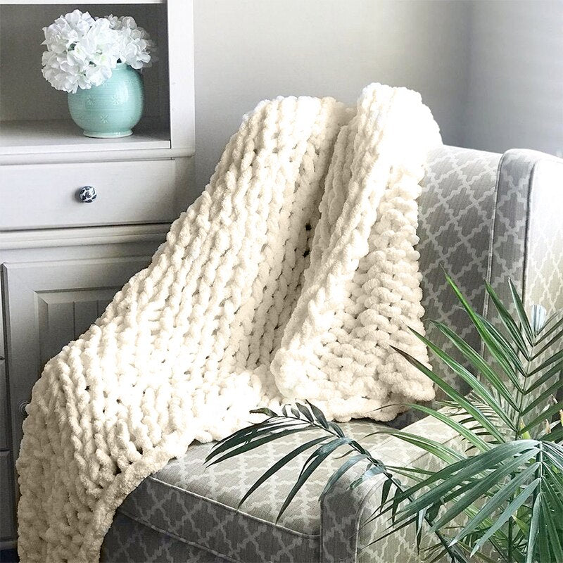 Chunky Knit Blanket | Ultra Soft Comfort Blanket