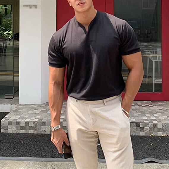 Classic Men's V-Neck T-Shirt | Comfortable Comfort Fit