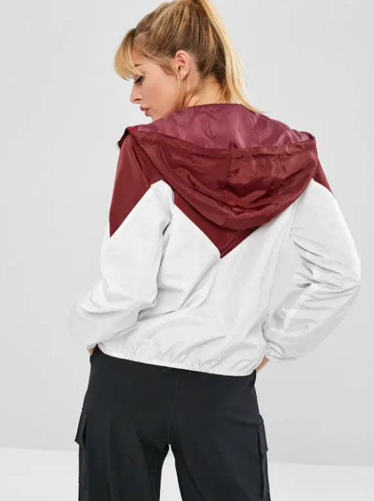 Color Block Hooded Windbreaker | Trendy & Functional | Stylish & Versatile