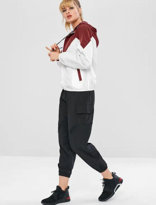 Color Block Hooded Windbreaker | Trendy & Functional | Stylish & Versatile