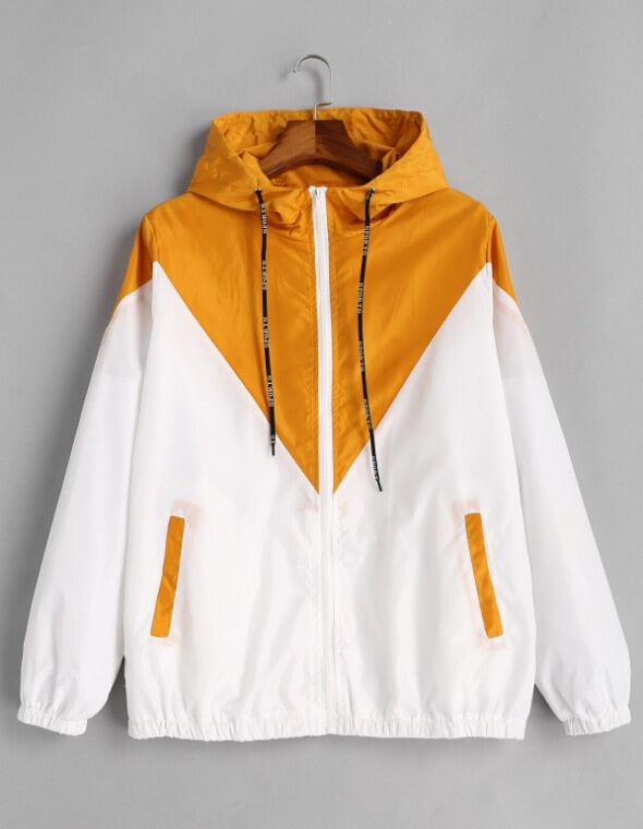Color Block Hooded Windbreaker | Trendy & Functional | Stylish & Versatile