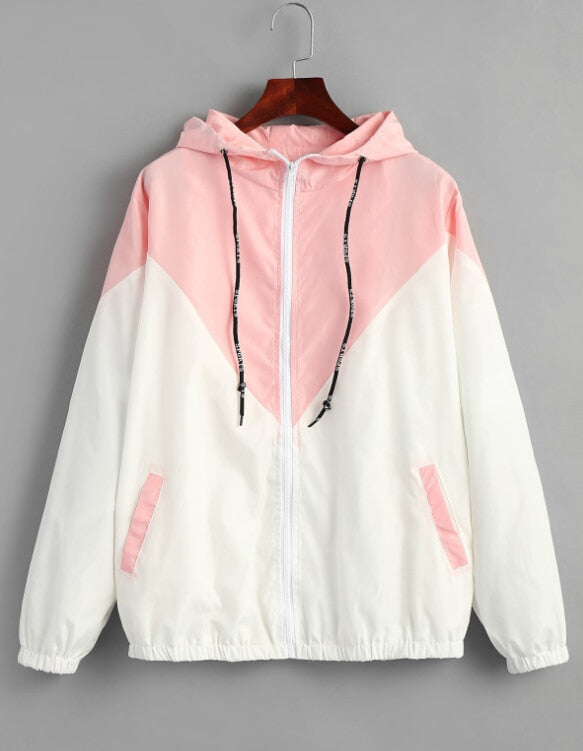 Color Block Hooded Windbreaker | Trendy & Functional | Stylish & Versatile