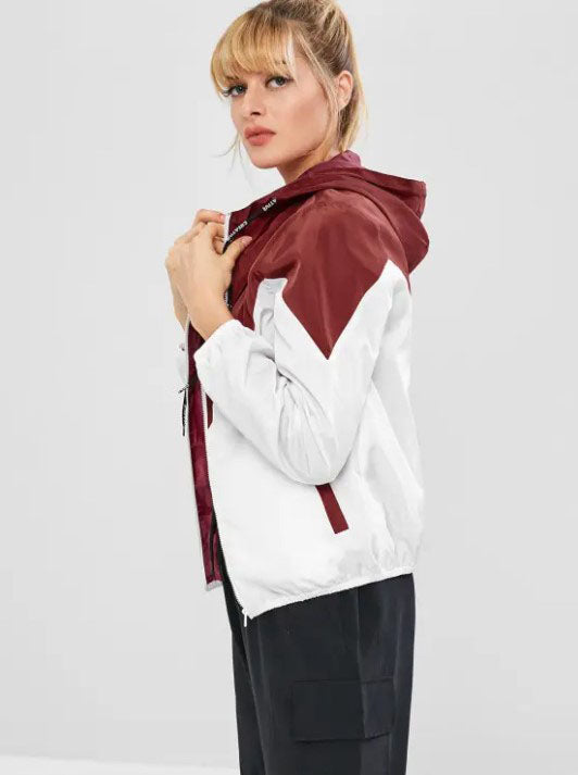 Color Block Hooded Windbreaker | Trendy & Functional | Stylish & Versatile