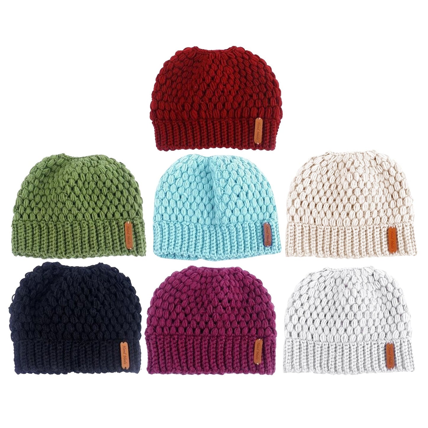 Cozy Knit Ponytail Beanie | Stylish | Warm & Vibrant