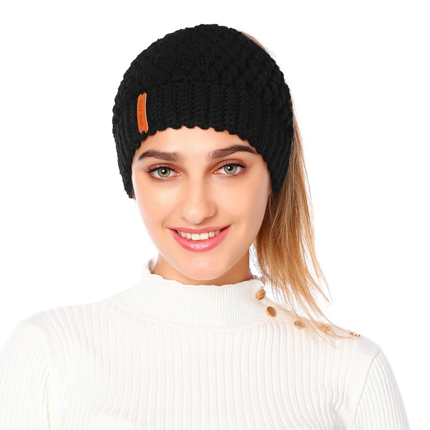 Cozy Knit Ponytail Beanie | Stylish | Warm & Vibrant