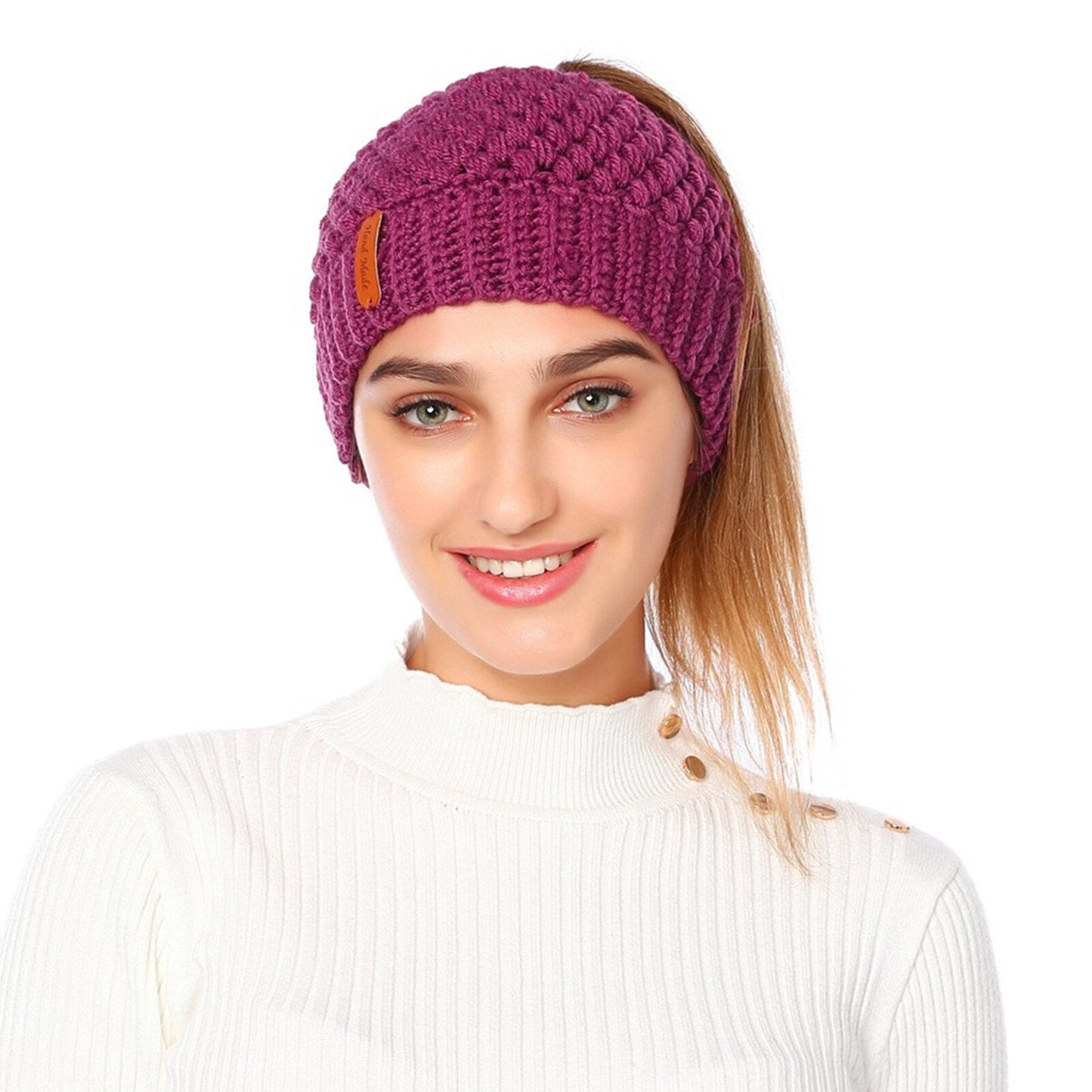 Cozy Knit Ponytail Beanie | Stylish | Warm & Vibrant
