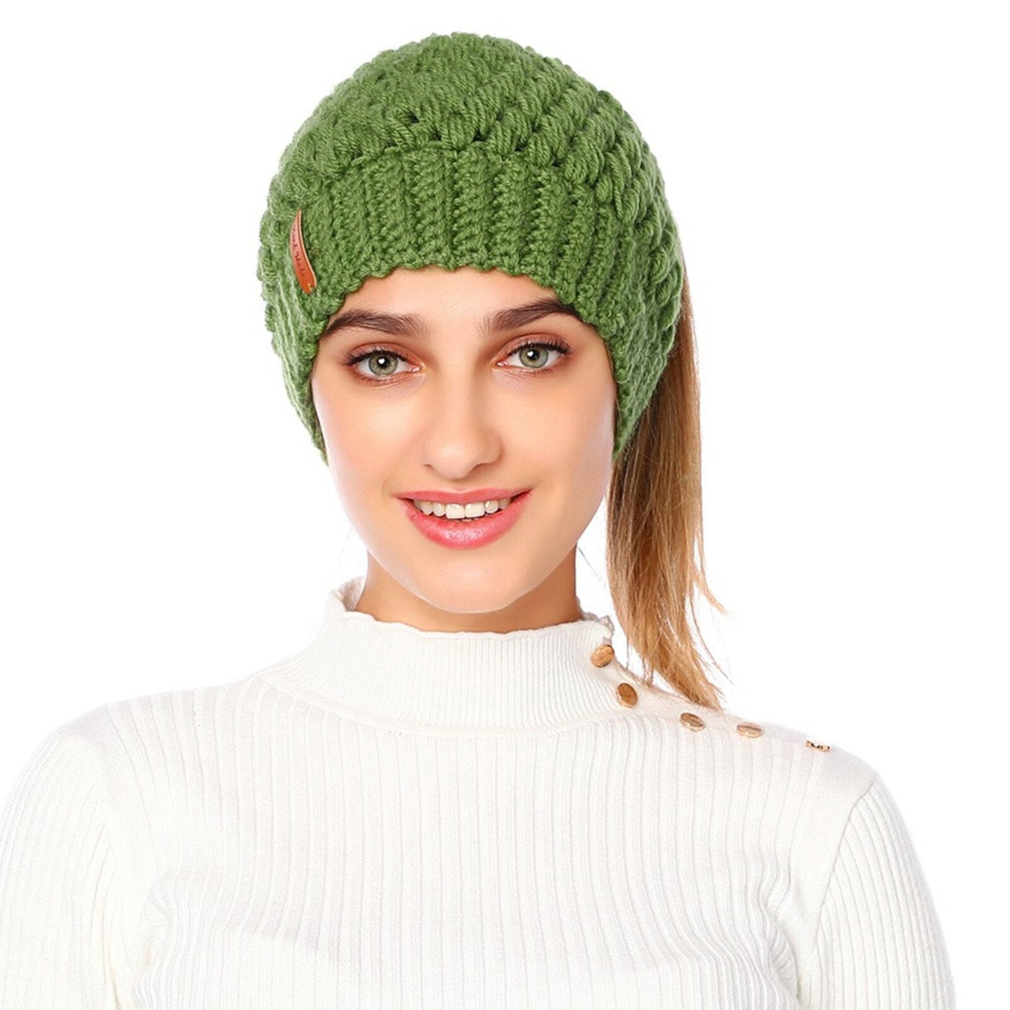Cozy Knit Ponytail Beanie | Stylish | Warm & Vibrant