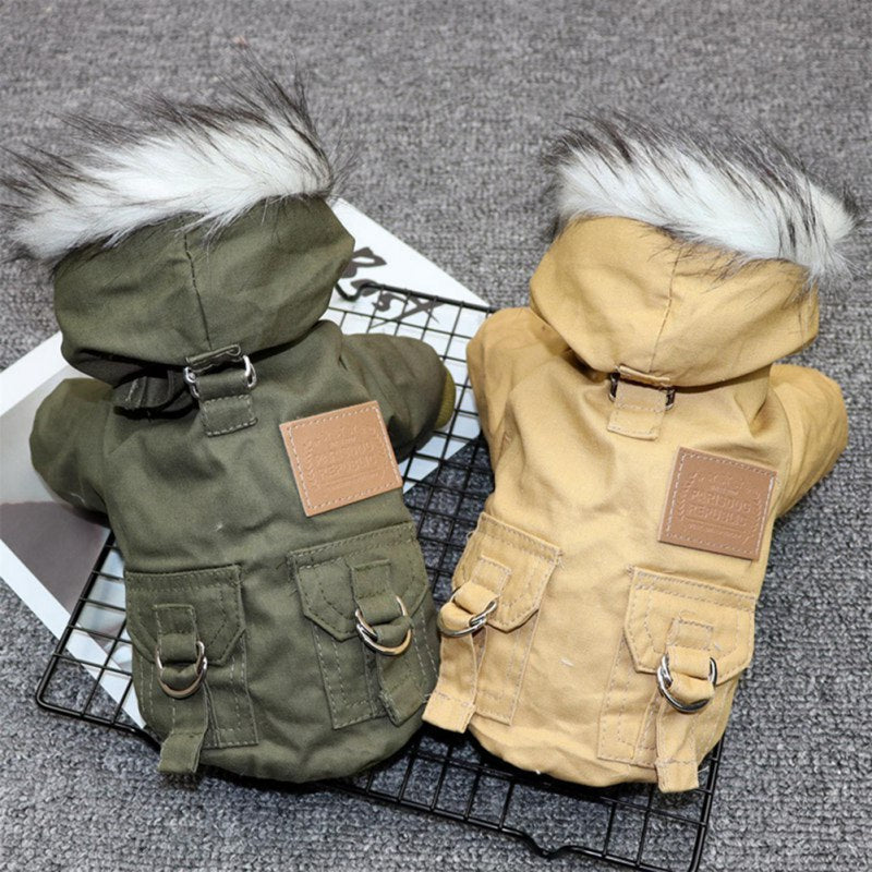 Cozy Winter Dog Jacket | Fleece-Lined Dog Jacket with Hood