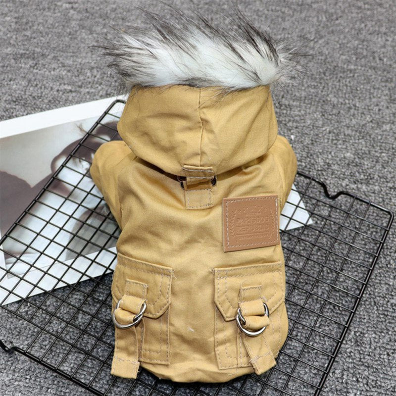 Cozy Winter Dog Jacket | Fleece-Lined Dog Jacket with Hood