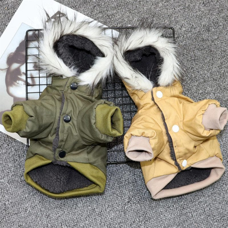 Cozy Winter Dog Jacket | Fleece-Lined Dog Jacket with Hood