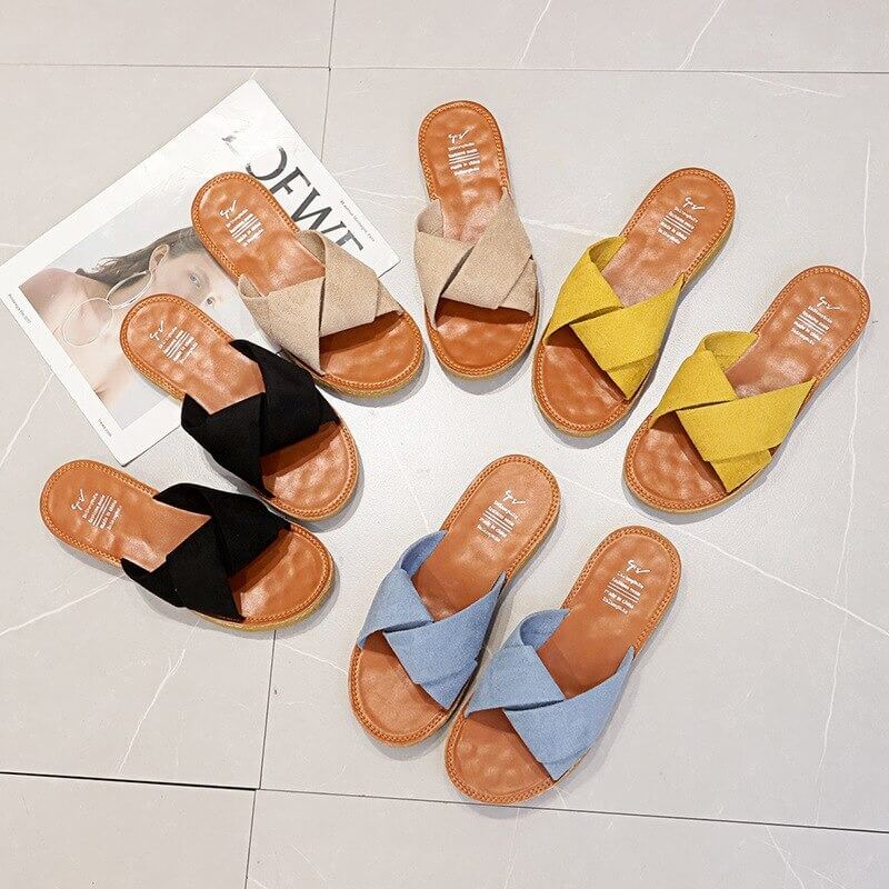 CozyCross Slip-On Sandals | Versatile | Comfortable | and Chic Footwear