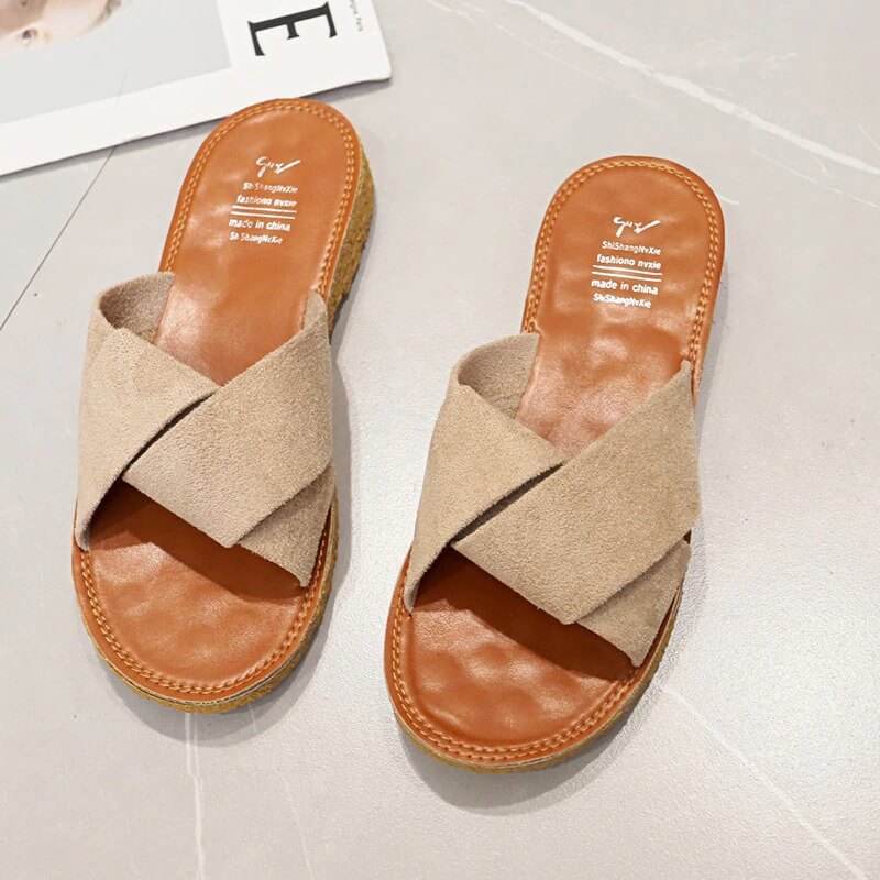 CozyCross Slip-On Sandals | Versatile | Comfortable | and Chic Footwear