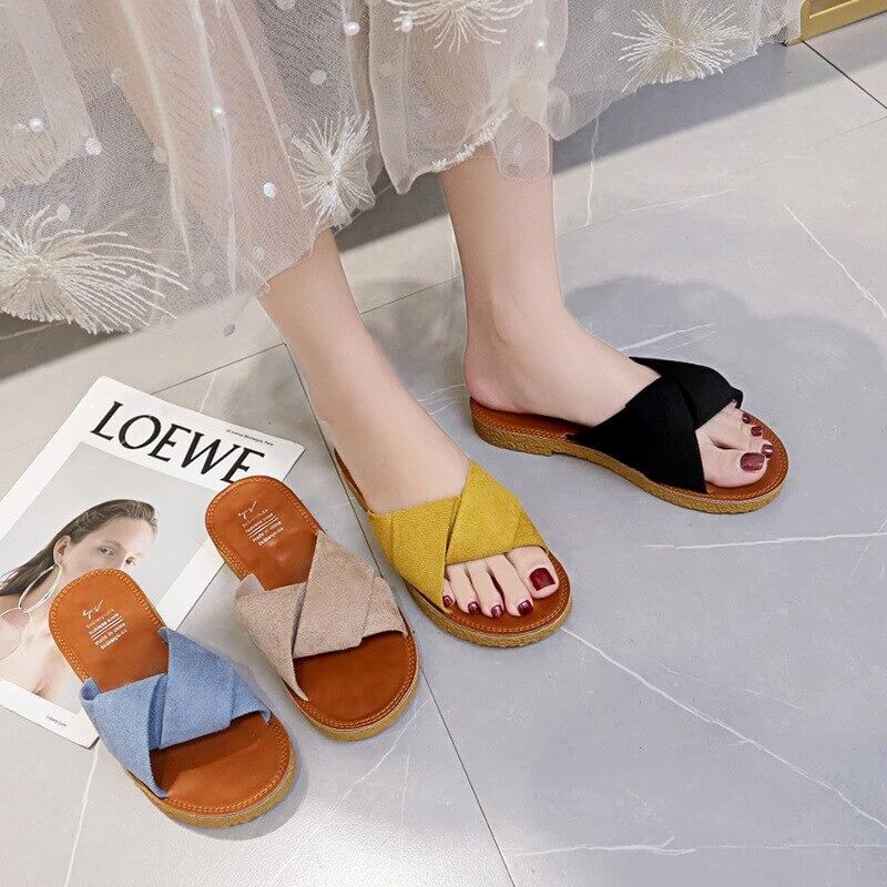 CozyCross Slip-On Sandals | Versatile | Comfortable | and Chic Footwear