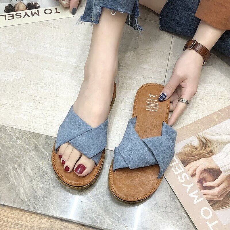CozyCross Slip-On Sandals | Versatile | Comfortable | and Chic Footwear
