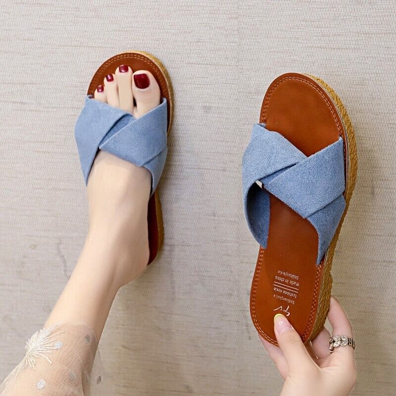 CozyCross Slip-On Sandals | Versatile | Comfortable | and Chic Footwear
