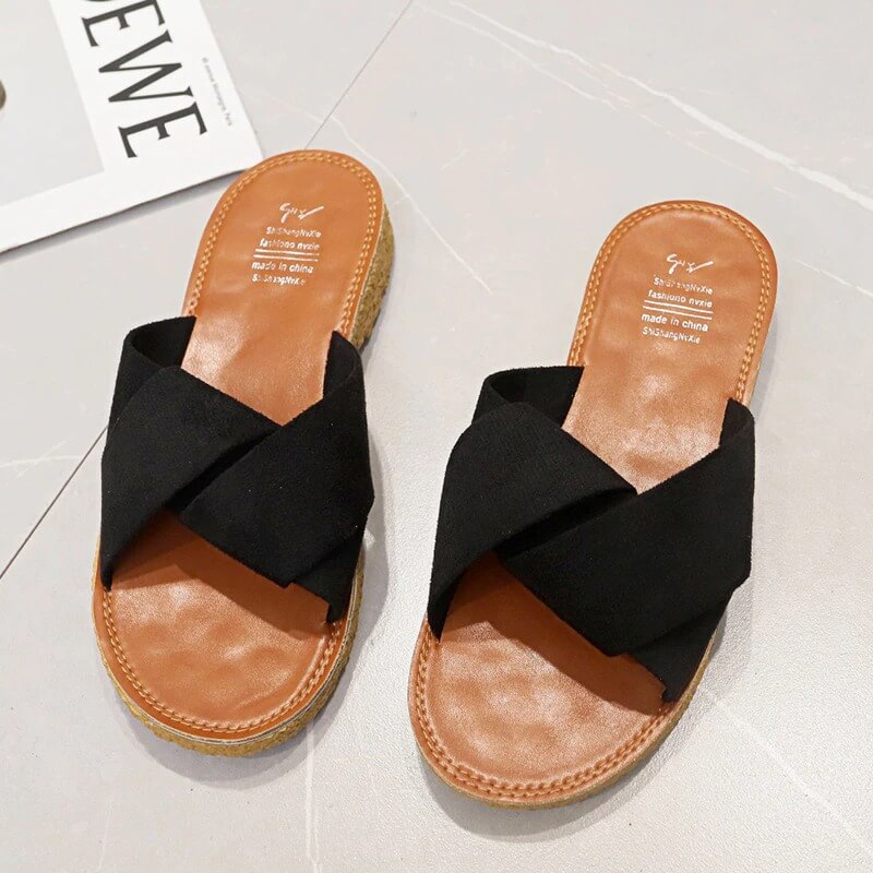 CozyCross Slip-On Sandals | Versatile | Comfortable | and Chic Footwear