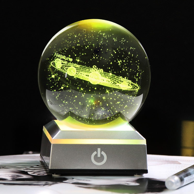 Crystal Galaxy Globe Lamp | Illuminating Wonder
