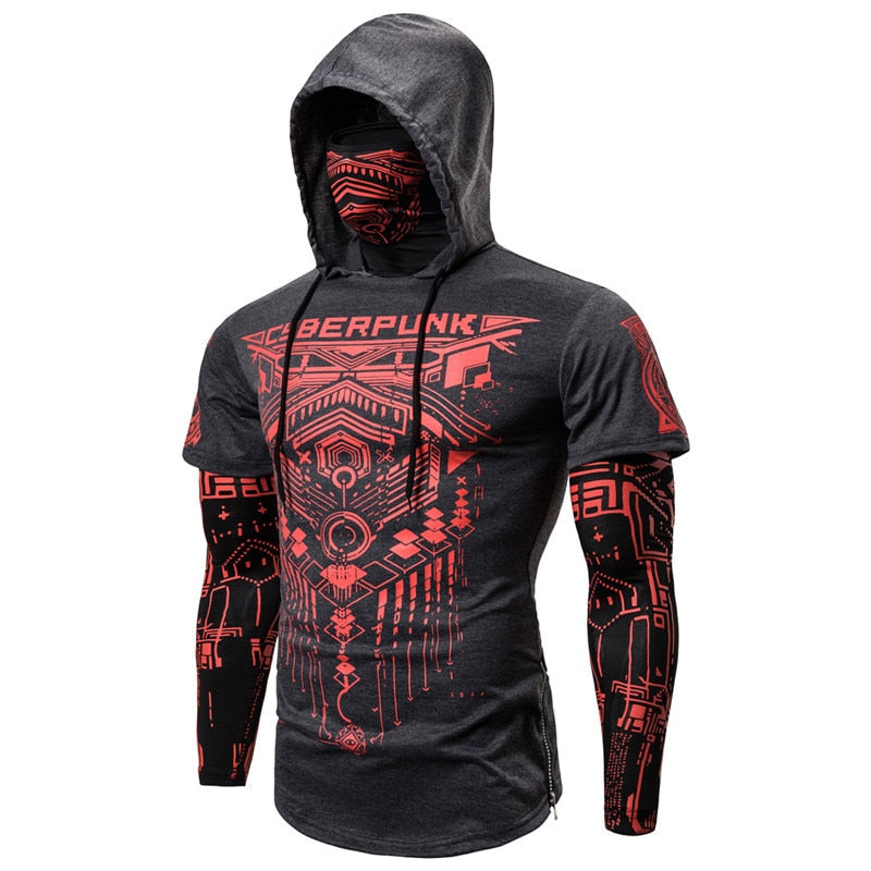 Cyberpunk Hooded Shirt | Futuristic Style Clothing