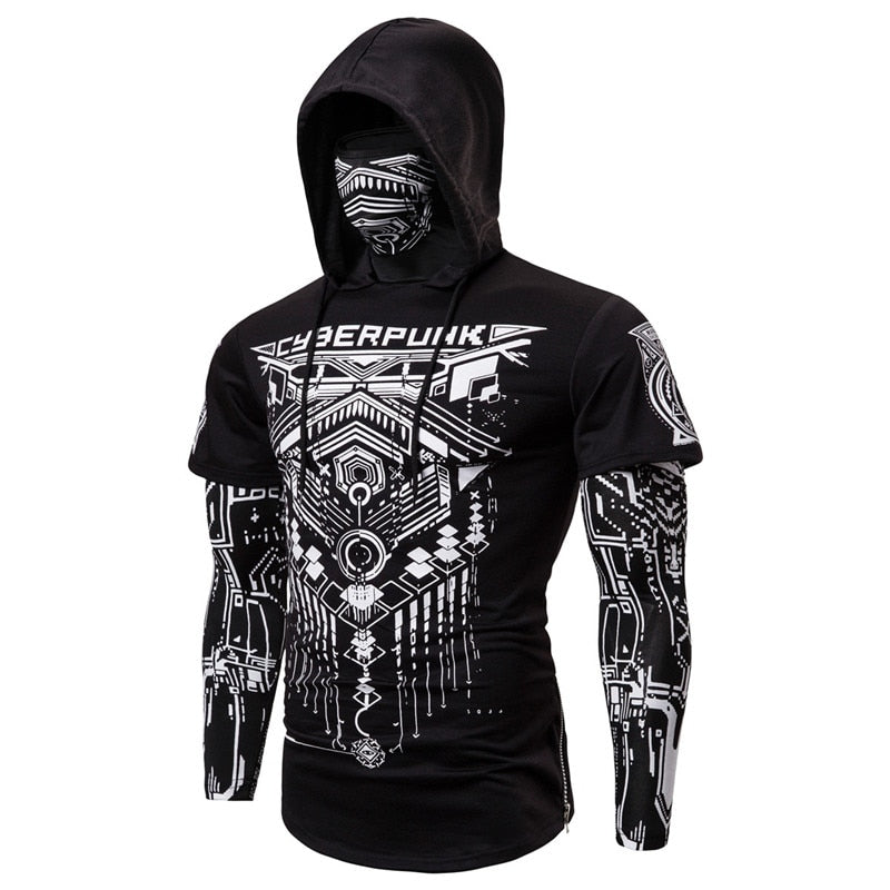 Cyberpunk Hooded Shirt | Futuristic Style Clothing