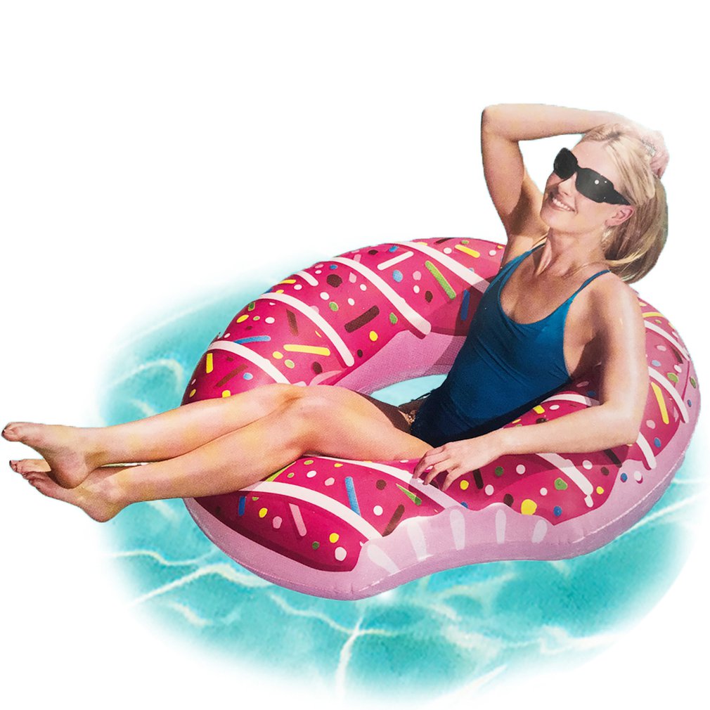 Delicious Donut Pool Float with Sprinkles | Realistic Doughnut-Shaped Design