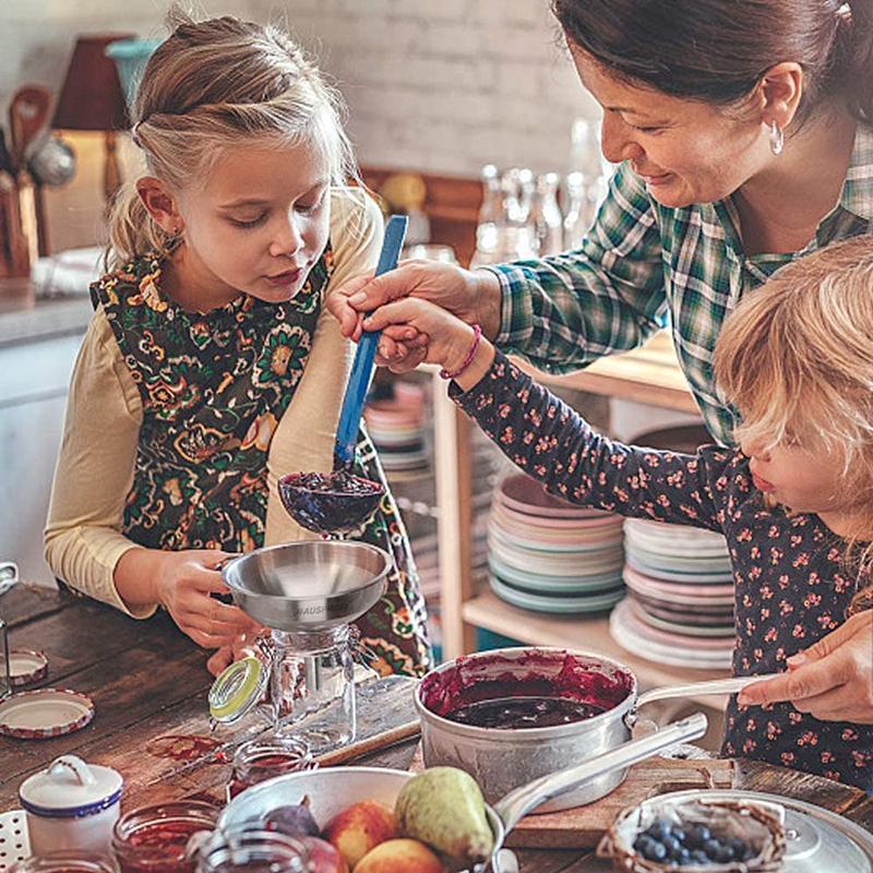 Durable Stainless Steel Kitchen Funnel Set | Detachable Filter Funnel