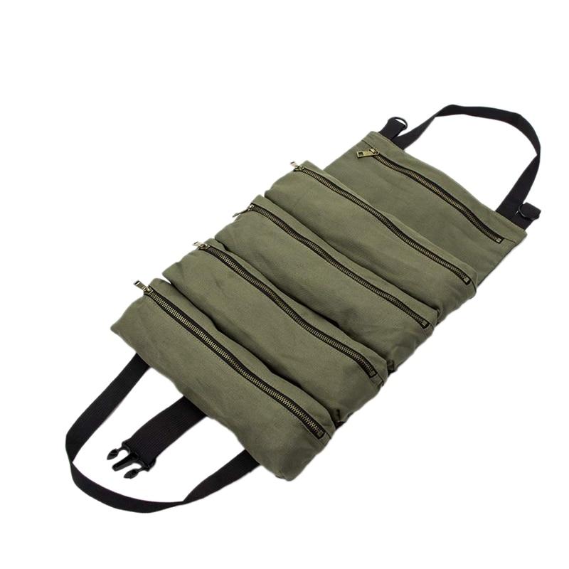 Durable Tactical Tool Organizer | Multi-Compartment Roll-Up Tool Bag Design