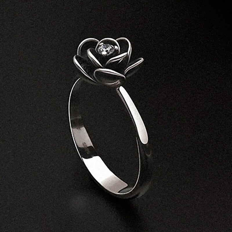 Elegance Rose Ring | 925 Sterling Silver Floral Design