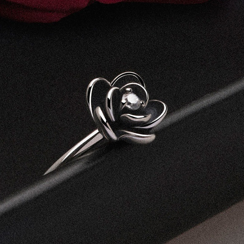 Elegance Rose Ring | 925 Sterling Silver Floral Design
