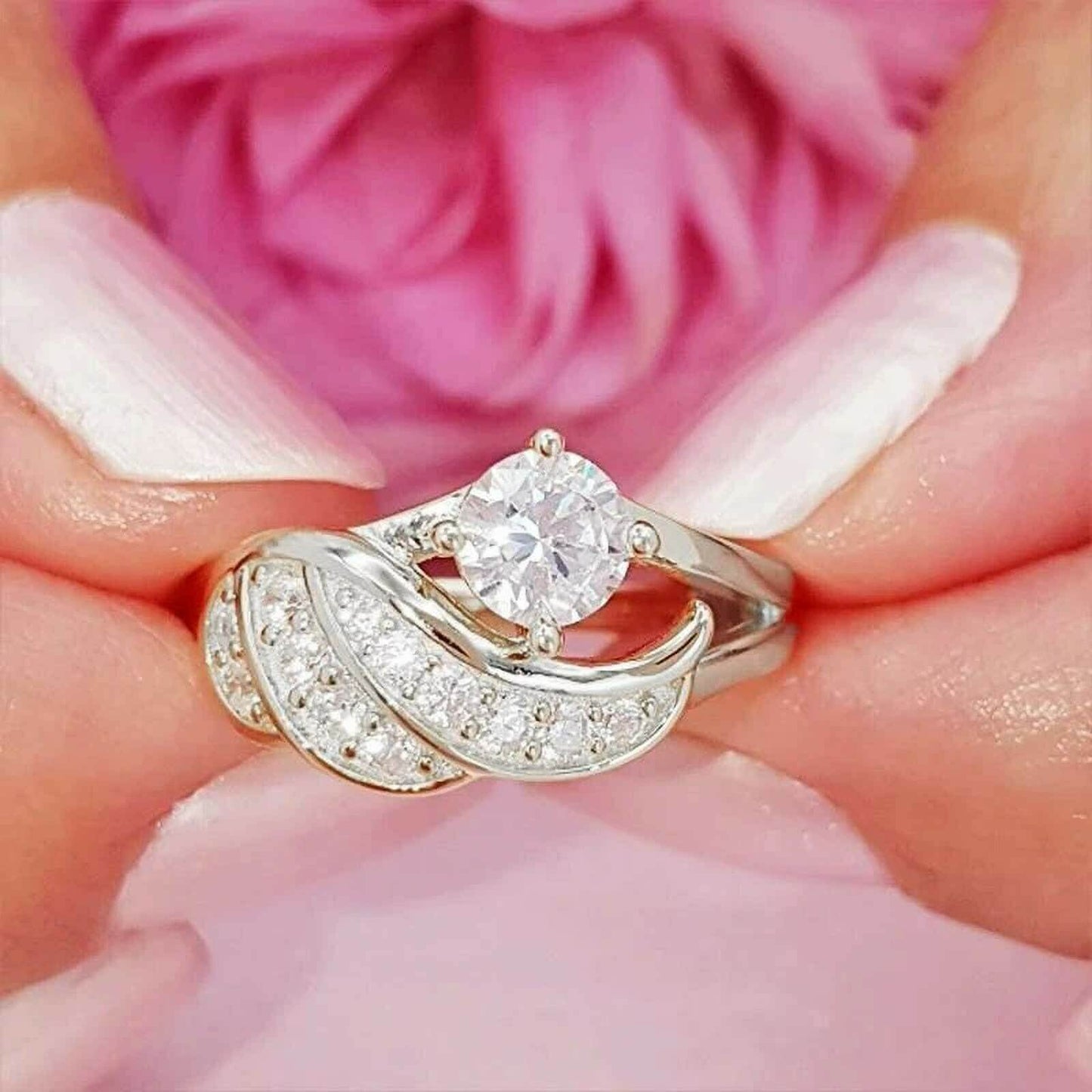 Elegant Crystal Ring | Adjustable Crystal Accented Ring
